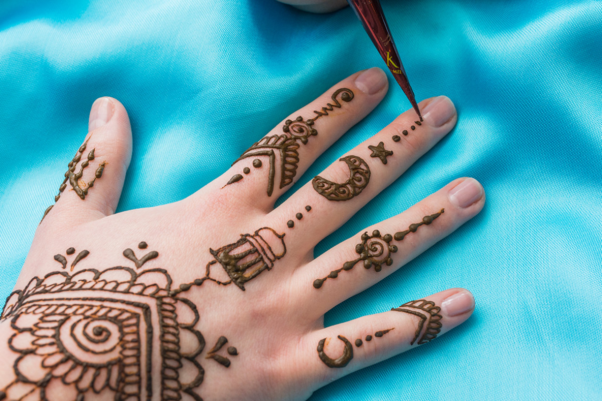 Hand beschilderd met henna